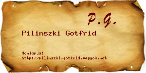 Pilinszki Gotfrid névjegykártya